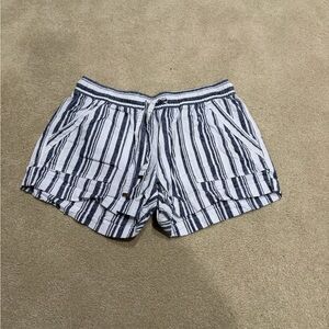 St. John's Bay Navy and White High Waist Shorts